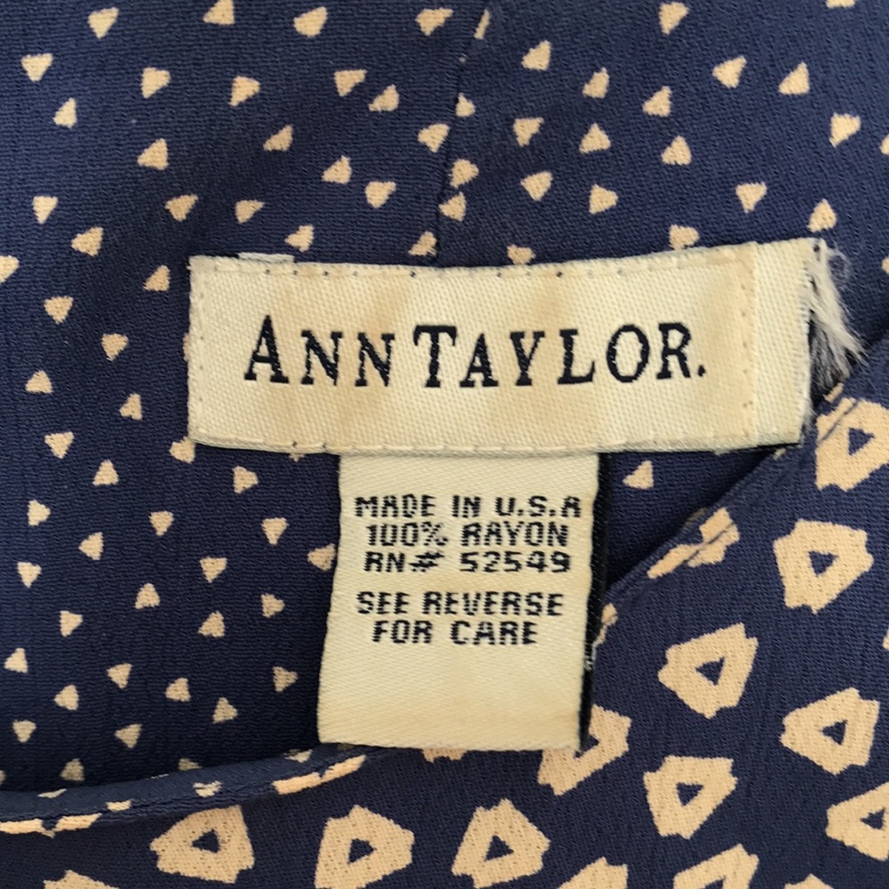 Ann Taylor Blue and White Midi Dress - Picture 4 of 4